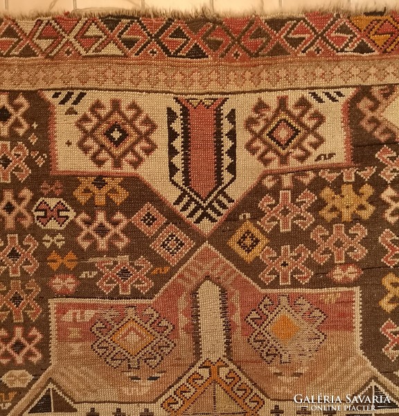 Antique Caucasian shirvan rug. Original state! Rare!