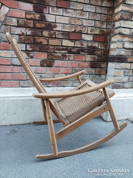 Mid century rocking chair hans wegner style