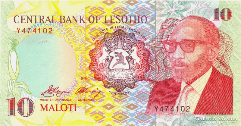 Lesotho 10 Maloti 1990 UNC