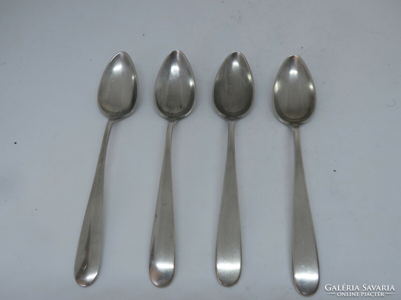 4 13-lat antique silver spoons from Pécs, around 1840