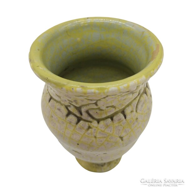Gorka yellow vase with gauze pattern m00915