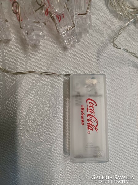 Coca Cola Karácsonyfa füzér izzósor,elemmel működő