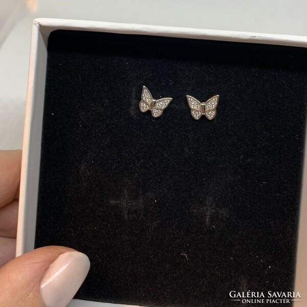 Silver butterfly earrings