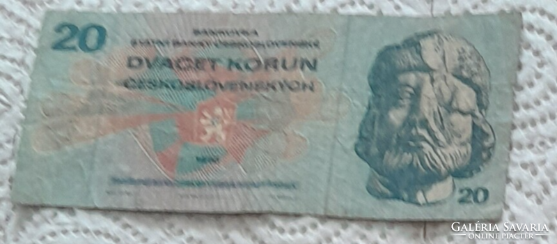 Csehszlovák 20 korona (bankjegy-1970)