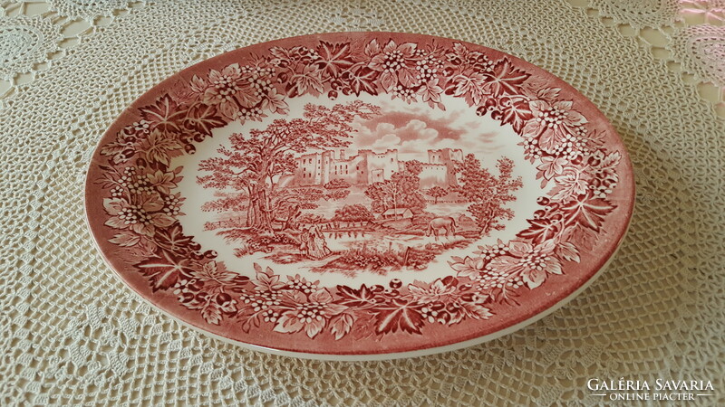 Beautiful English earthenware oval roast, offering bowl