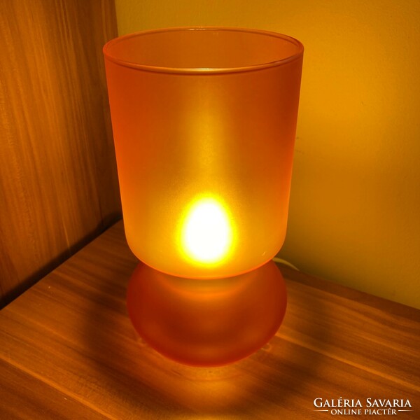 IKEA Lykta lámpa, hangulat lámpa, asztali lámpa, narancs üveg