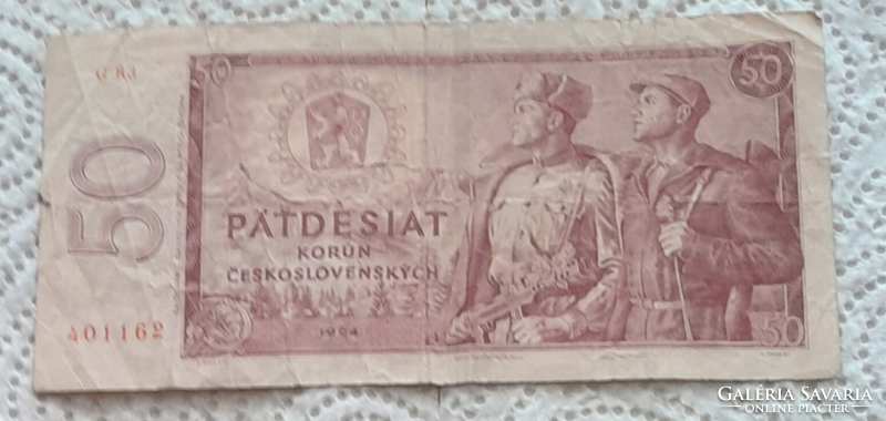 Csehszlovák 50 korona (bankjegy-1964)