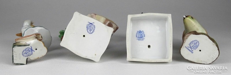 0Y838 Régi sérült Herendi porcelán figura 4 darab