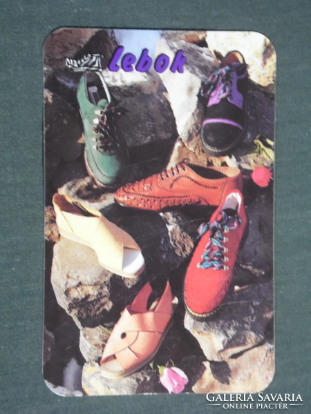Kártyanaptár, Lebok cipő gyártó kereskedelmi Kft, Nyírbátor, Nyíregyháza, Debrecen, 1994,   (3)