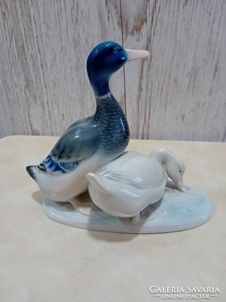 A very rare pair of metzler ortloff German porcelain ducks