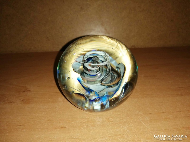 Spherical glass table decoration, leaf weight (36/d)