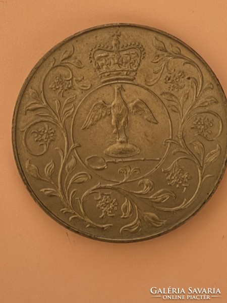 II.Erzsébet 1977-es jubileumi ezüst érme