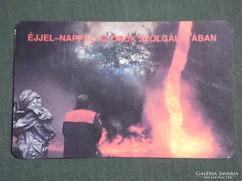 Card calendar, disaster, civil protection, Zala county fire department, Keszthely, below, 1994, (3)