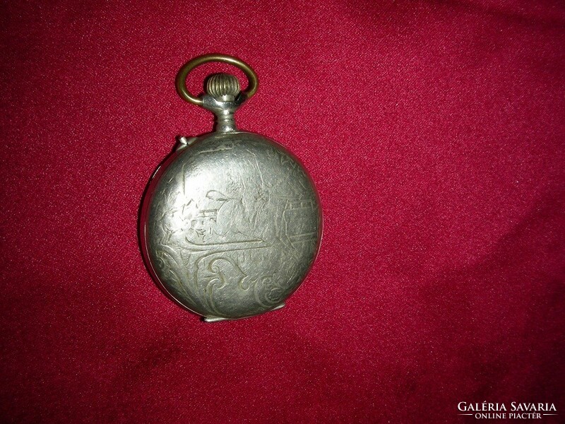 8-day weekly pocket watch with double lid