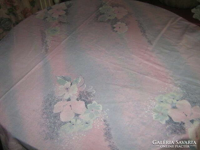 Csodaszép rózsaszín kék pasztell színvilágú virágos sötétítő függöny pár