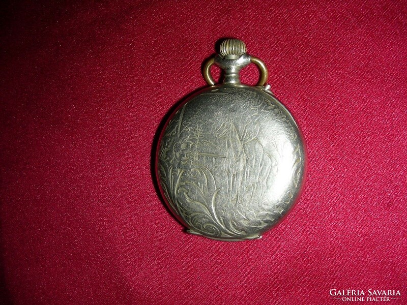 8-day weekly pocket watch with double lid