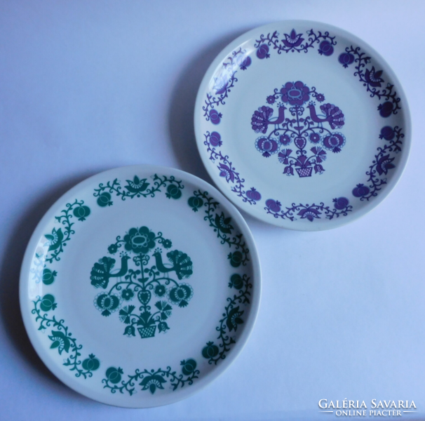 Alföldi  tányérok népies madaras mintával 24 cm - 2 darab