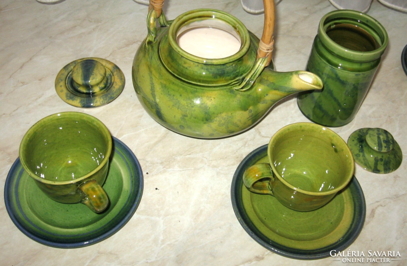 Retro industrial art marked tea set from the 1990s