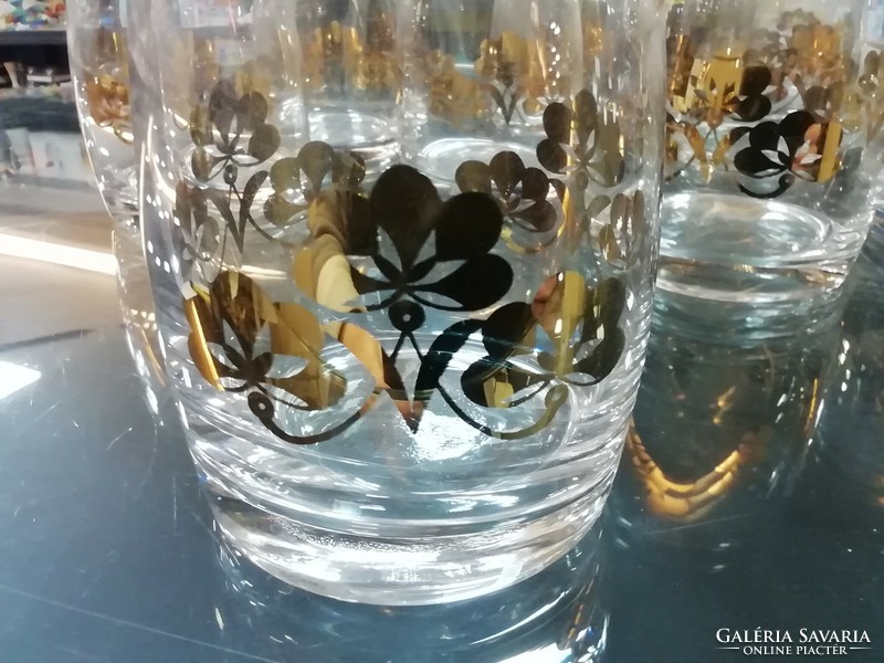 Gold-plated glass set