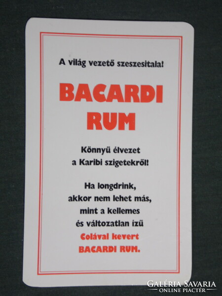 Kártyanaptár, Bacardi Rum , 1994,   (3)