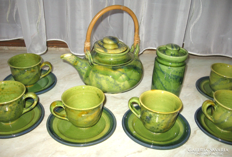 Retro industrial art marked tea set from the 1990s