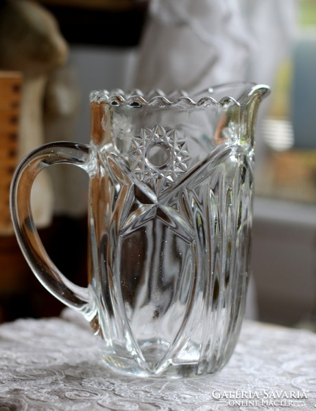 Saint Gobain francia vintage préselt üveg kancsó
