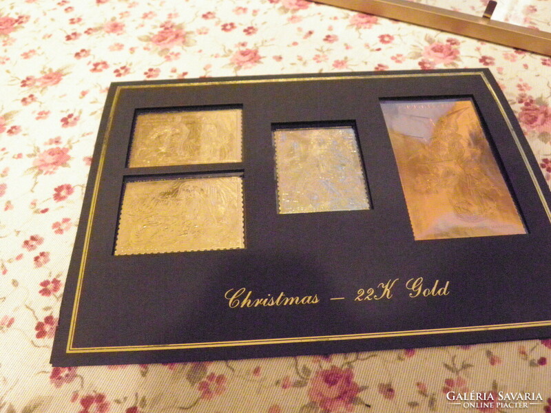 Christmas 22k gold Scotland stamp set