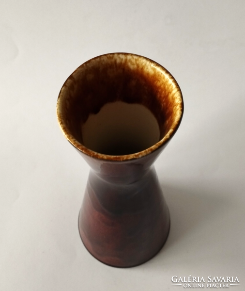Retro granite Kispest ceramic vase