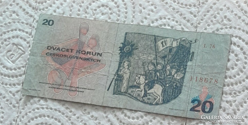 Csehszlovák 20 korona (bankjegy-1970)