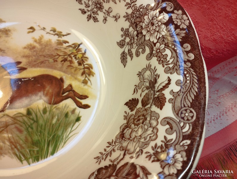 Palissy, royal worcester, beautiful English porcelain, wild rabbit deep serving bowl