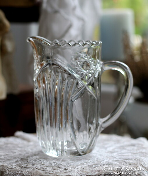 Saint gobain French vintage pressed glass jug