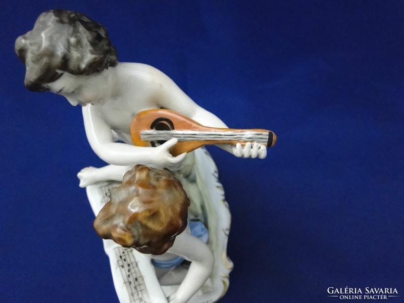 6009 Antique capodimonte Neapolitan figure pair