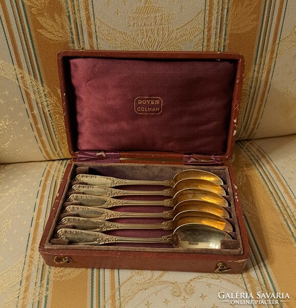 Antique silver fabulous baroque tea spoon set!