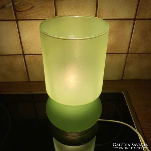 Ikea lykta lamp, mood lamp, table lamp, green glass