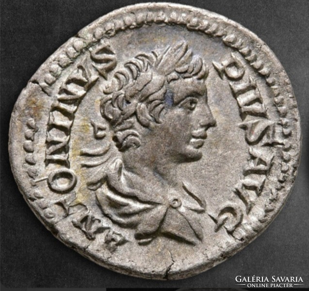 Caracalla 198-217 Róma, Denar, Victory, Római Birodalom, EF