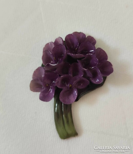 Antique mini bouquet of violets from Herend