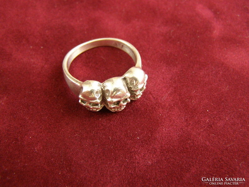 Silver ring, death's head ring