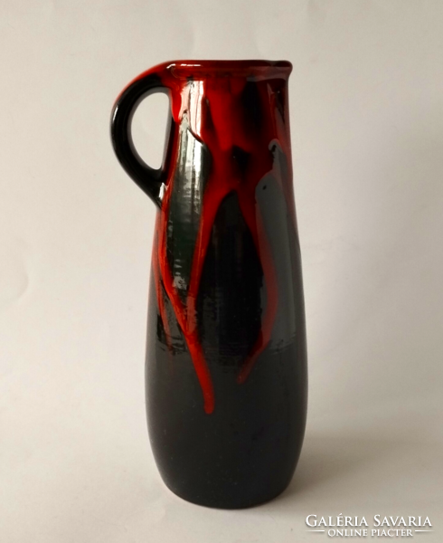 Retro craftsman ceramic vase with handles