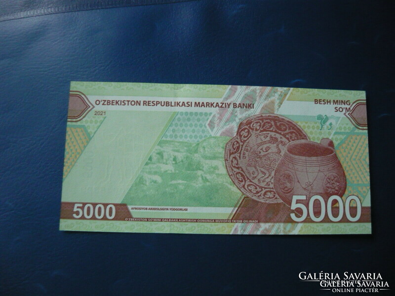Uzbekistan 5000 som 2021! Rare paper money! Unc!