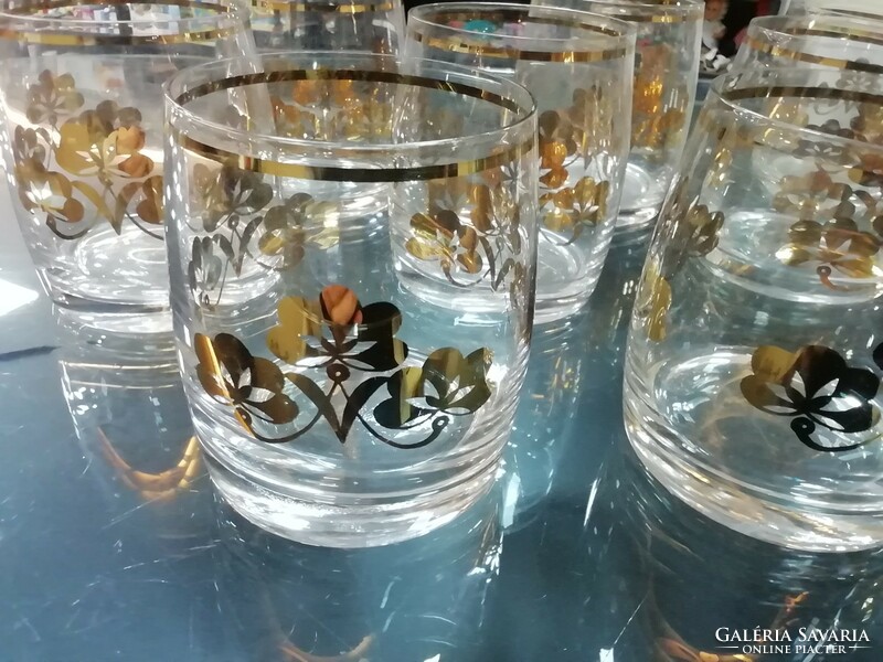 Gold-plated glass set