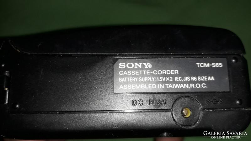 Régi SONY CASETTE -CORDER TCM S65 DIKTAFON beépített hangszórós + ajándék AGFA kazi a képek szerint