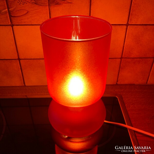 Ikea lykta lamp, mood lamp, table lamp, red glass