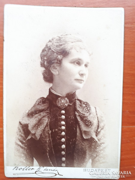 Photograph of a young lady in beautiful period clothing - koller k. Teacher's studio around 1870
