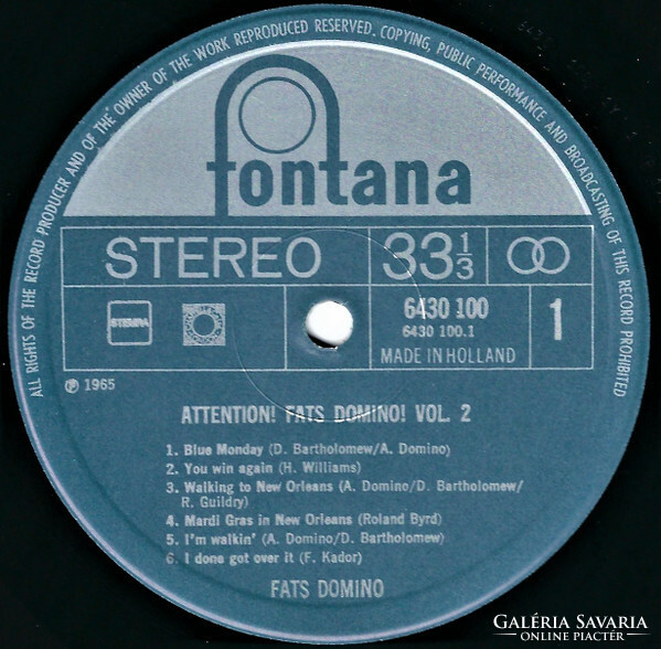 Fats Domino - Attention! Fats Domino! Vol. 2 (LP, Comp)
