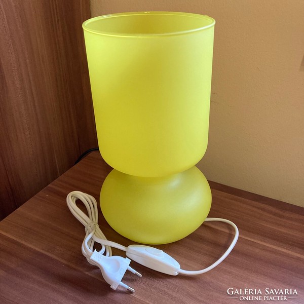 IKEA Lykta lámpa, hangulat lámpa, asztali lámpa, sárga üveg