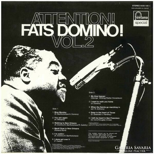 Fats domino - attention! Fats domino! Vol. 2 (Lp, comp)