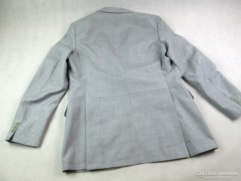 Original oscar jacobson (l) elegant very serious men's wool blend light gray jacket