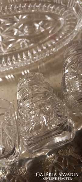 Metszett üveg asztali fűszertartó