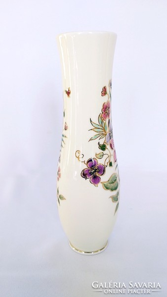 Zsolnay 25cm vase with orchid pattern (no.: 23/192.)