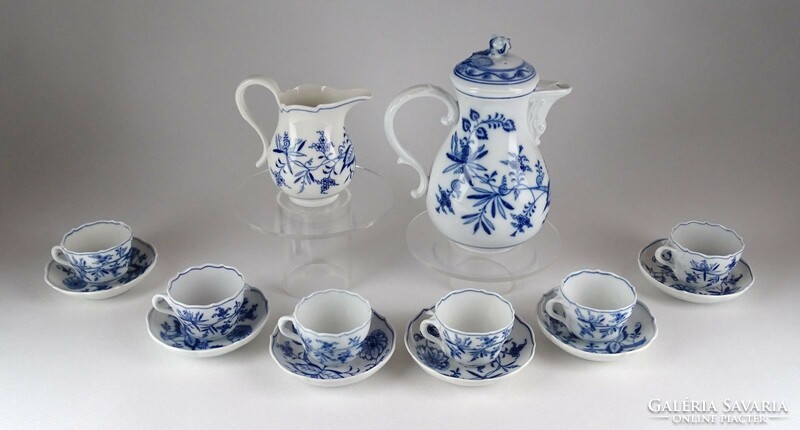 1E087 Meissen porcelain coffee set for 6 people